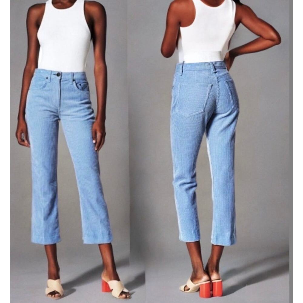 Rag And Bone Rivera Cord Straight Leg Corduroy Pants Blue 24